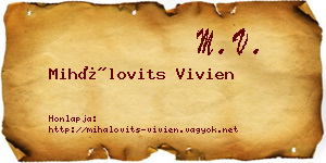 Mihálovits Vivien névjegykártya
